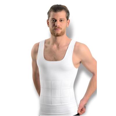 Beyaz Erkek Dikişsiz Vücut Toparlayıcı Korse (740B)