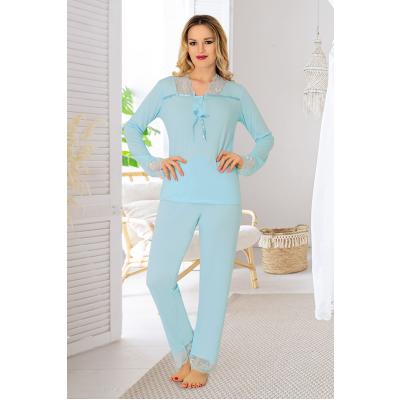 Mavi Penye Pijama Takımı (1631M)