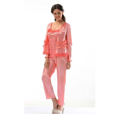 Nar Çiçeği Saten Pijama Takımı (1413NR)