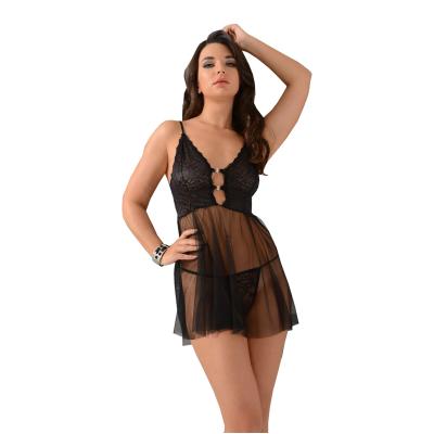 Siyah Şifon Gecelik (658S)