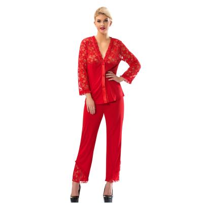 Kırmızı Penye Pijama Takımı (1570K)